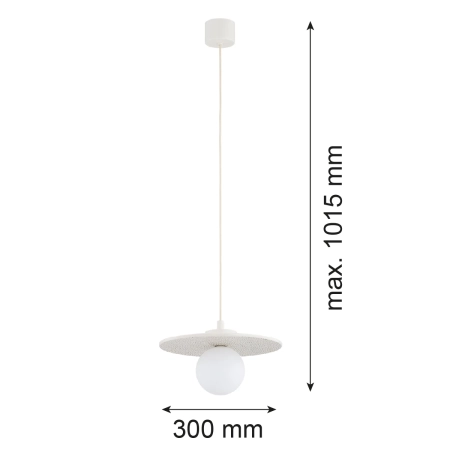 Lampa wisząca z ceramiki bolesławieckiej BOLL kremowy 8949 - Argon