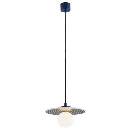 Lampa wisząca z ceramiki bolesławieckiej BOLL kobalt 8950 - Argon