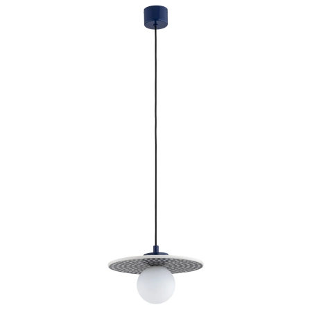 Lampa wisząca z ceramiki bolesławieckiej BOLL kobalt 8950 - Argon