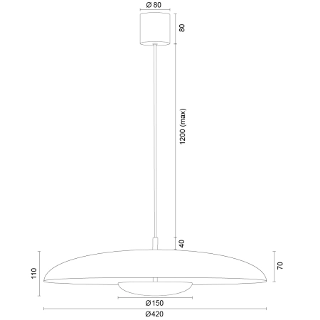 Lampa wisząca BOLTON złoty 8869 - Argon