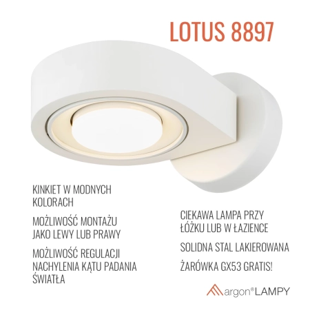 Kinkiet LOTUS kremowy 8897 - Argon