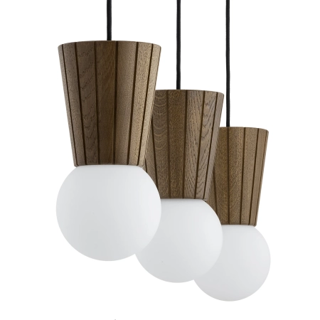 Lampa wisząca VOLANTE ciemne drewno dąb dark honey 6358 - Argon