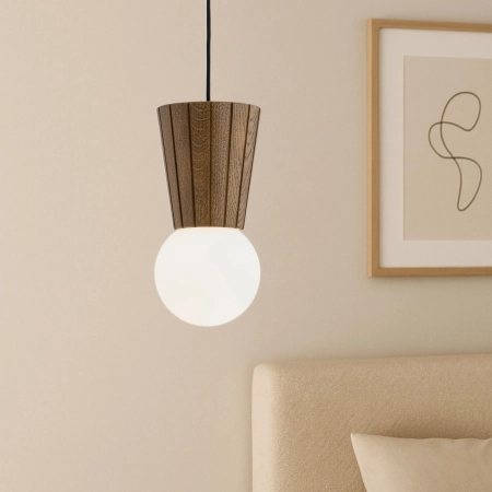 Lampa wisząca VOLANTE ciemne drewno dąb dark honey 8952 - Argon