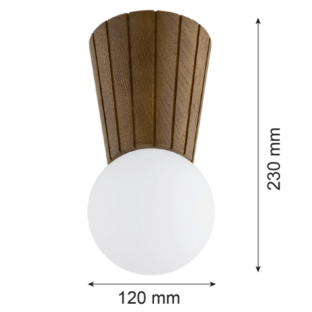 Plafon VOLANTE ciemne drewno dąb dark honey 8974 - Argon