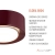 Plafon ELORA bordowy 8904 - Argon