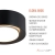 Plafon ELORA czarny 8905 - Argon