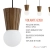 Lampa wisząca VOLANTE ciemne drewno dąb dark honey 6358 - Argon