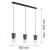 Lampa wisząca VOLANTE ciemne drewno dąb dark honey 6358 - Argon