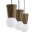Lampa wisząca VOLANTE ciemne drewno dąb dark honey 6358 - Argon