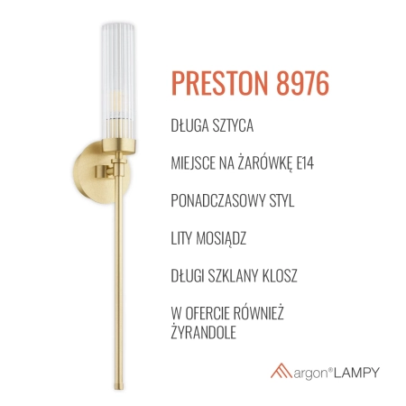 Kinkiet 1 pł. PRESTON 8976 - Argon