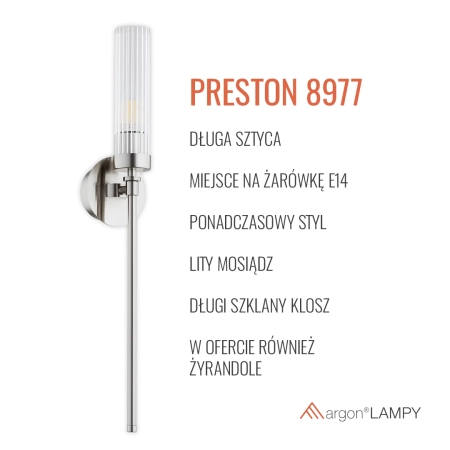 Kinkiet 1 pł. PRESTON 8977 - Argon