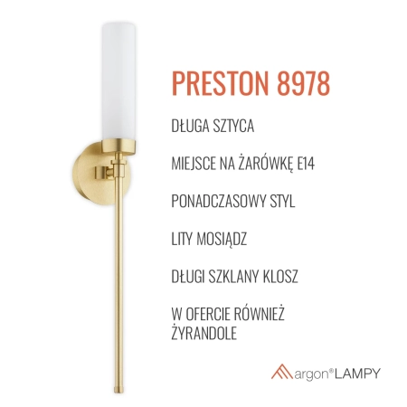 Kinkiet 1 pł. PRESTON 8978 - Argon