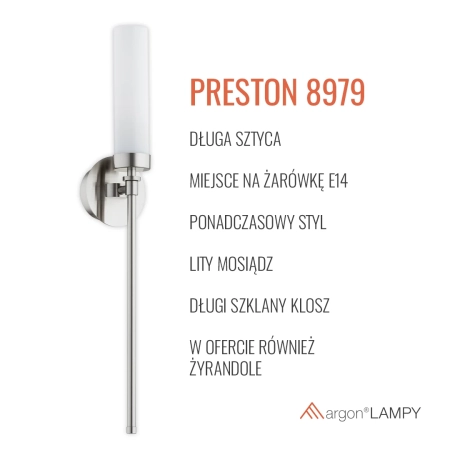 Kinkiet 1 pł. PRESTON 8979 - Argon