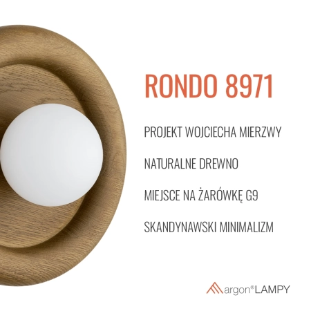 Kinkiet 1 pł. RONDO 8971 - Argon