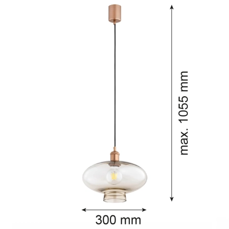 Lampa wisząca 1 pł. TRESCO 9012 - Argon
