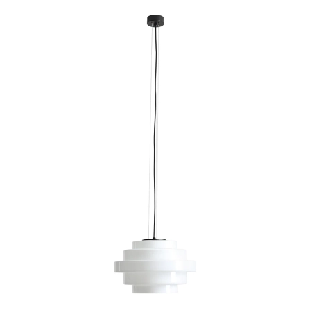 Aldex Lampa wisząca czarna metalowa 36cm 9015G1 z serii FILO MILKY