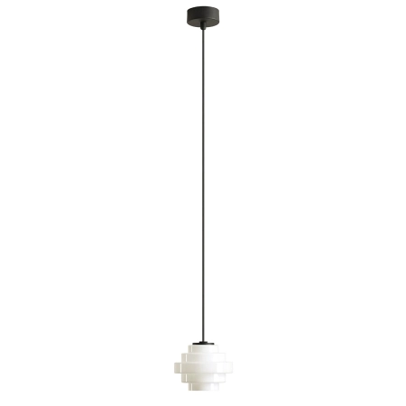 Aldex Lampa wisząca metalowa czarna 14cm 9002G1 z serii FILO MILKY