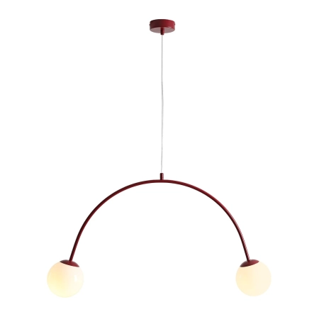 Aldex Lampa wisząca metalowa czerwono-biała 2-punktowa 1116H15 z serii UNA