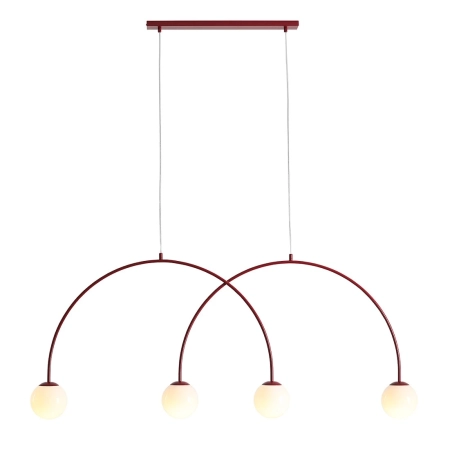 Aldex Lampa wisząca metalowa czerwona 4-punktowa 1116L15_L z serii UNA