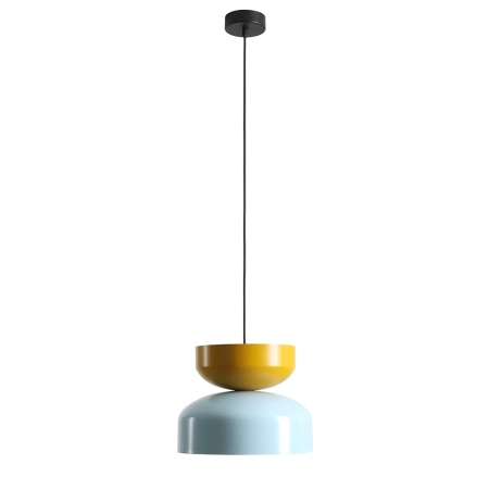 Aldex Lampa wisząca metalowa niebiesko-musztardowa 30cm 1132G29_14_C z serii TULA