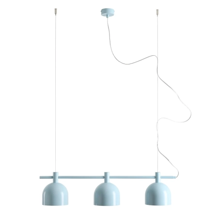 Aldex Lampa wisząca metalowa niebieska 3-punktowa 976E_29 z serii BERYL