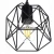 Lampa loft wisząca  Brylant do jadalni klatka czarny klosz E27 506 - Decorativi